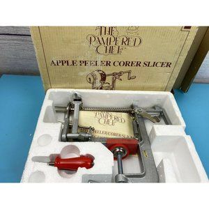 Vintage THE PAMPERED CHEF 1993 Metal Apple Peeler